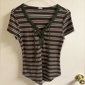 Fitted short sleeve top